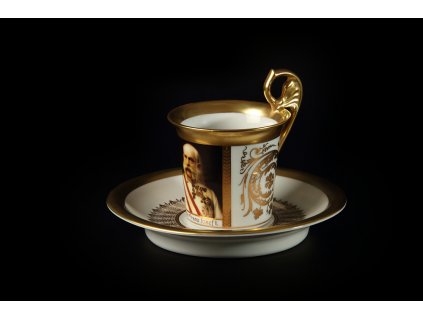 Kávový šálek s podšálkem - Vídeňské šálky 1231 | Luxusní porcelán - Atelier JM Lesov