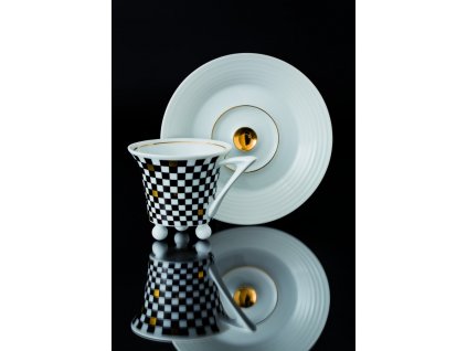 Kávový šálek s podšálkem - Obelisk 953 | Luxusní porcelán - Atelier JM Lesov