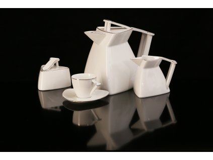 Porcelánová čajová souprava - Delta Uni | Luxusní porcelán - Atelier JM Lesov