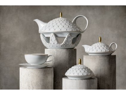 Porcelánová čajová souprava - Galaxie 303 | Luxusní porcelán, Galaxie - Atelier JM Lesov
