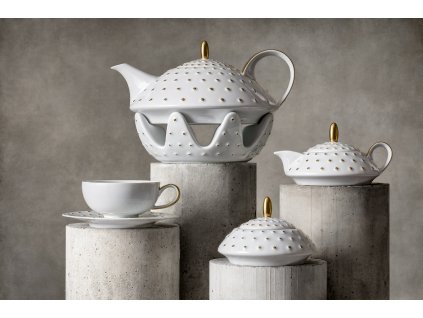 Porcelánová čajová souprava - Galaxie 303 | Luxusní porcelán, Galaxie - Atelier JM Lesov
