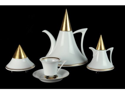 Porcelánová kávová souprava - Obelisk 951 | Luxusní porcelán - Atelier JM Lesov
