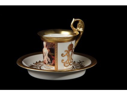Kávový šálek s podšálkem - Vídeňské šálky 1234 | Luxusní porcelán - Atelier JM Lesov