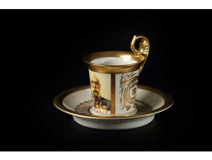 Kávový šálek s podšálkem - Vídeňské šálky 1232 | Luxusní porcelán - Atelier JM Lesov