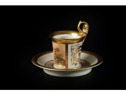 Kávový šálek s podšálkem - Vídeňské šálky 1233 | Luxusní porcelán - Atelier JM Lesov