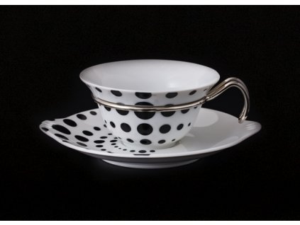 Čajový šálek s podšálkem - Kapka 392 | Luxusní porcelán - Atelier JM Lesov