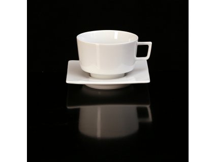 Čajový šálek s podšálkem - Polygon 153 | Luxusní porcelán - Atelier JM Lesov