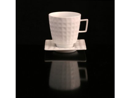 Snídaňový šálek s podšálkem - Polygon 153 | Luxusní porcelán - Atelier JM Lesov