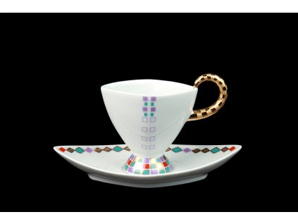 Kávový šálek s podšálkem - Excalibur 801 | Luxusní porcelán - Atelier JM Lesov