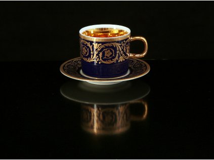 Kávový šálek s podšálkem - Imperial Gold | Luxusní porcelán - Atelier JM Lesov