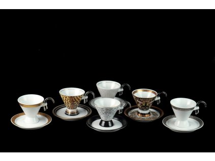 čajový a kávový šálek, podšálek, kávové a čajové soupravy porcelán, kávový set, kávový servis, souprava na kávu, hrnky na kávu, kávové šálky, porcelán, karlovarský porcelán, český porcelán, Atelier Lesov, Besto of Lesov
