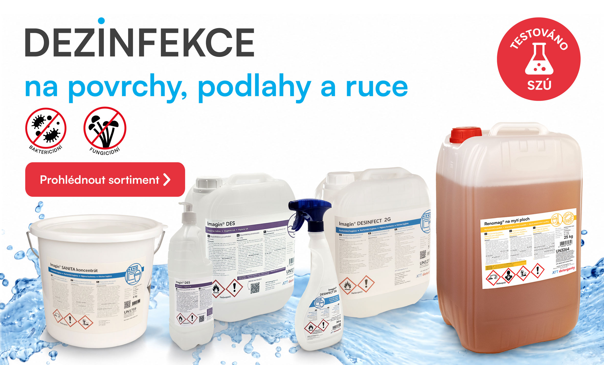 Dezinfekce na povrchy a ruce