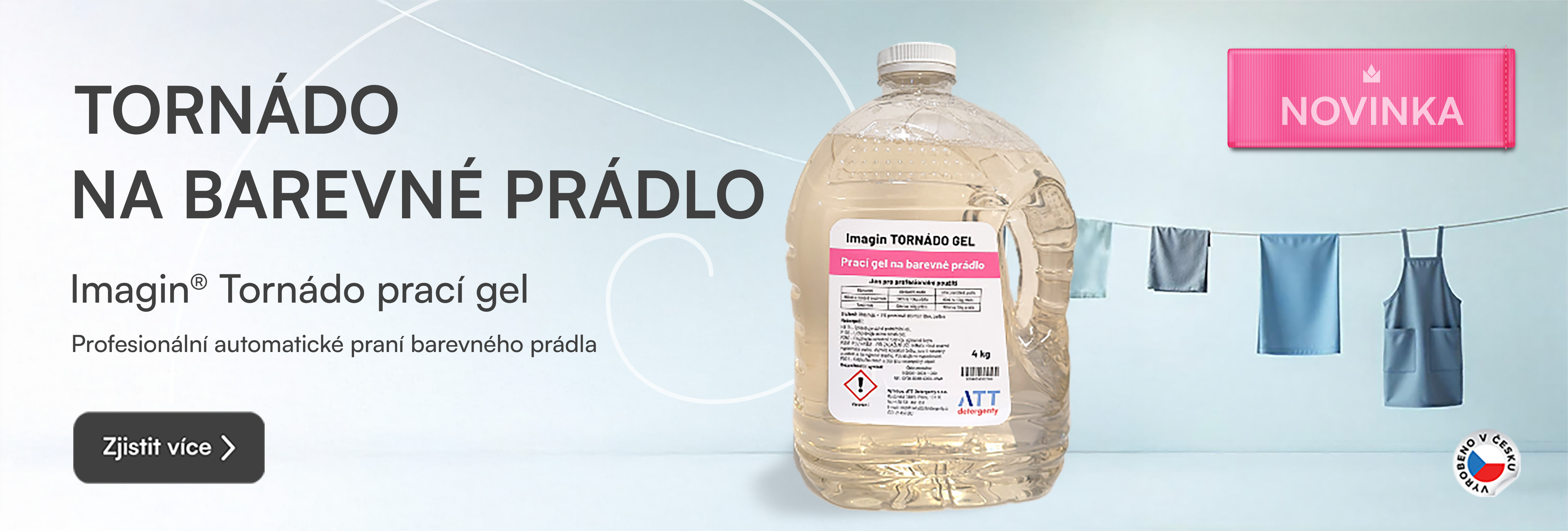 Novinka | Tornádo prací gel na barevné prádlo