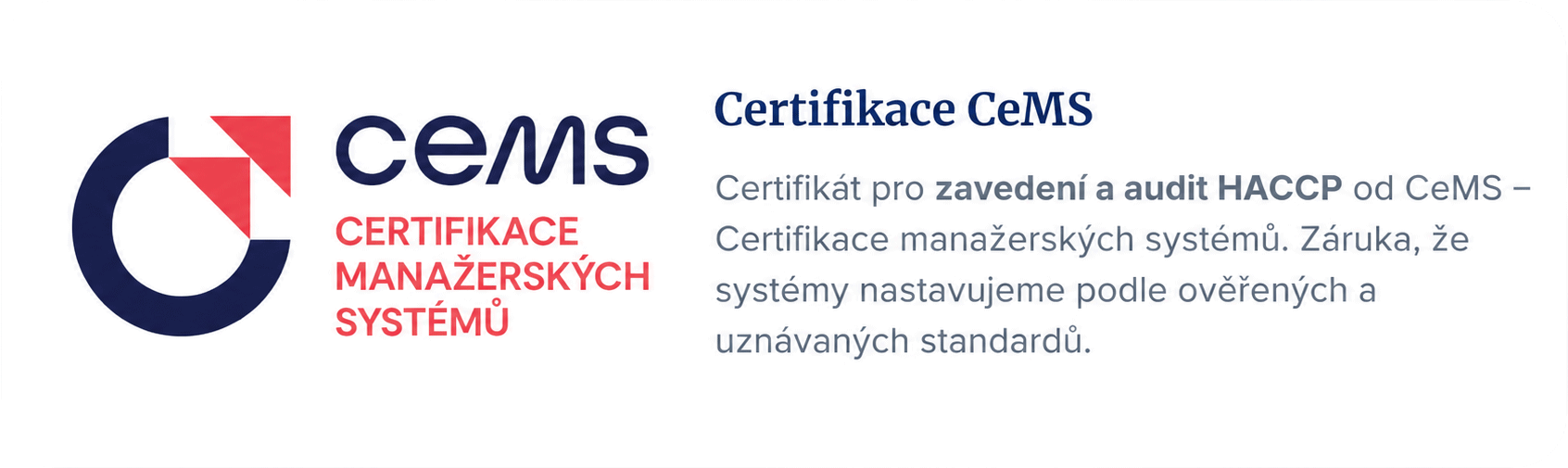SafeFood certifikace