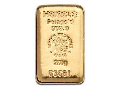 250 Gram Heraeus Gold Bar
