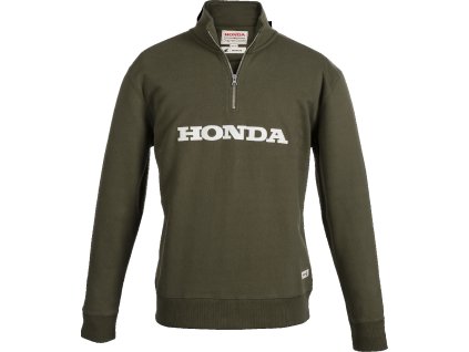 08AUD THD 002A FRONT HONDA HTG QUARTER ZIP OLIVE GREEN