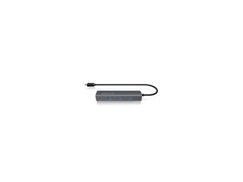 RAIDSONIC ICY HUB USB Type C/3xUSB3.0 + RJ45