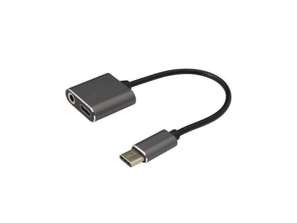SBOX Redukcia USB Type C/USB Type C + 3,5 mm