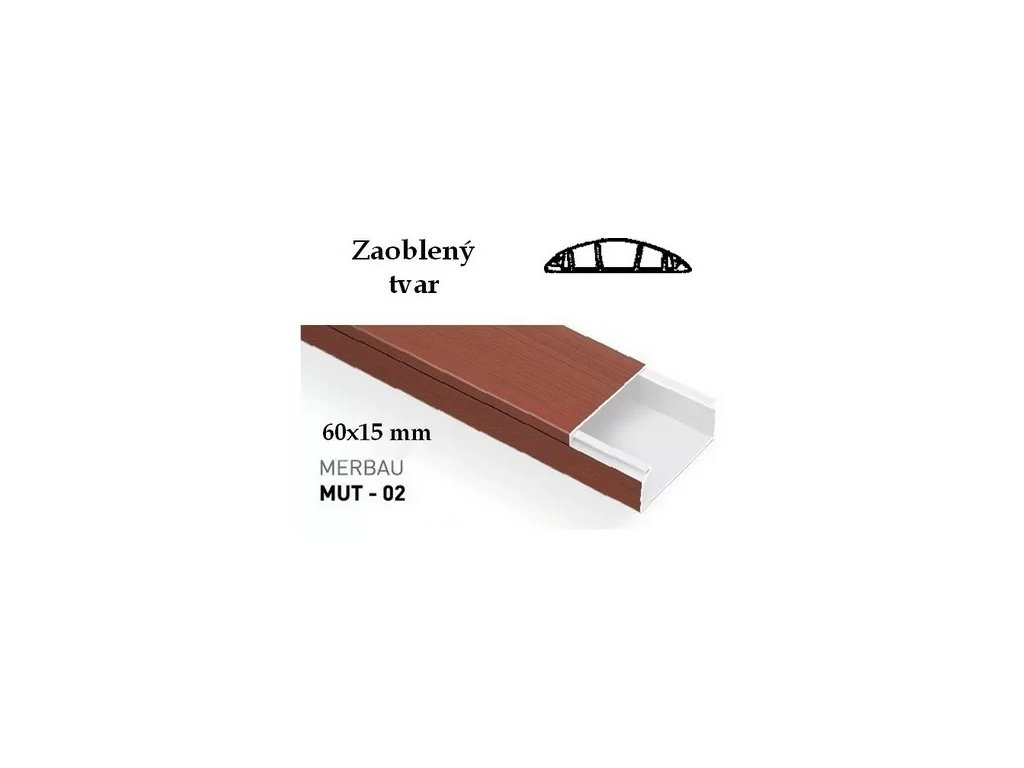 Lišta podlahová PVC 60x15mm merbau 001 007 060015 20 02