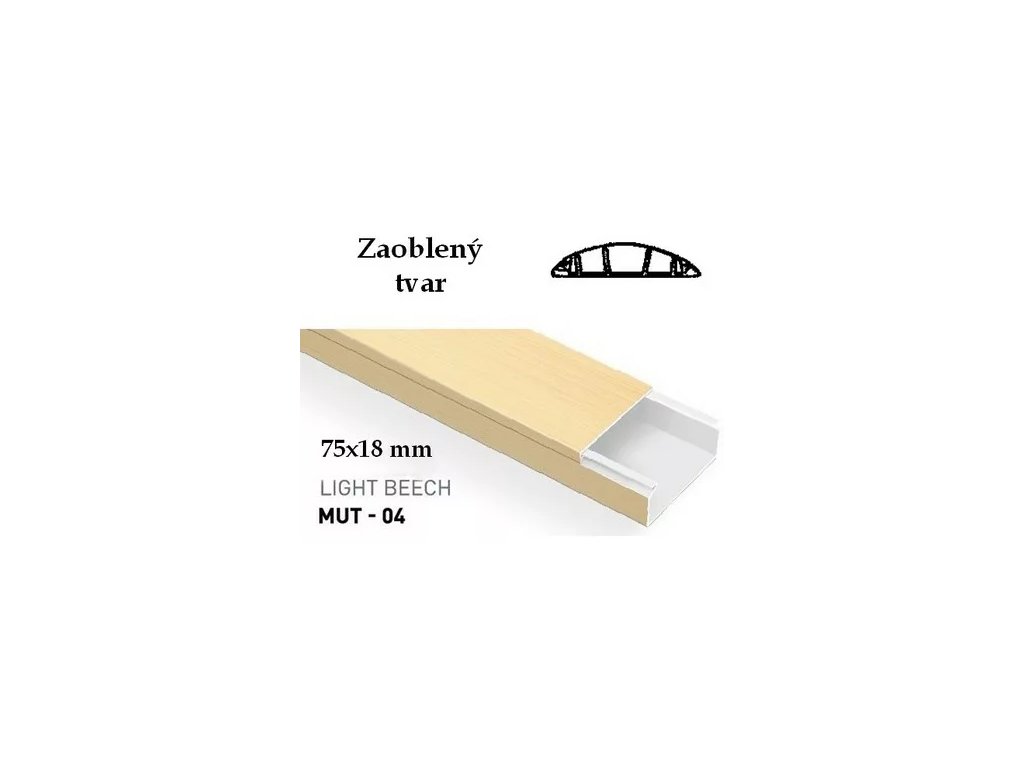 Lišta podlahová PVC 75x18mm buk 001 007 075018 20 04