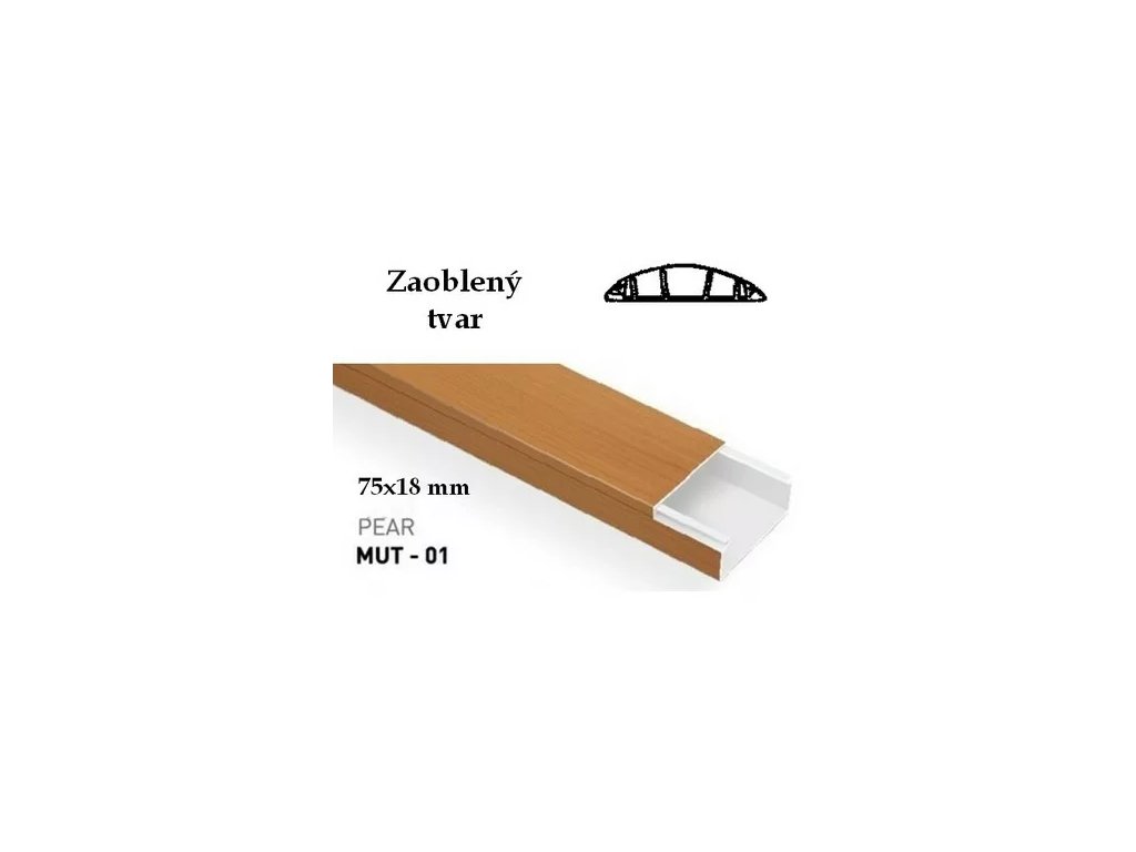 Lišta podlahová PVC 75x18mm hruška 001 007 075018 20 01