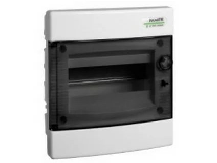 Rozvodnica pod omietku 8 modulov IP40 priehľadné dvere 101511