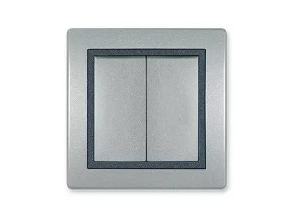 Sériový spínač č. 5 10A 250V~ strieborná 606.S2S