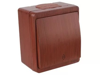 Spínač č.6 Mahagón IP44 2150 003 0144