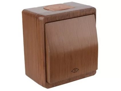 Spínač č.7 Orech IP44 2150 008 0141