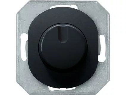Stmievač so striedavým prepínačom bez rámika EON matný čierny E617.E1