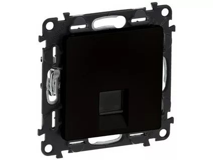 VALENA LIFE Dátová zásuvka 1xRJ45 Cat.6 STP čierna 756346