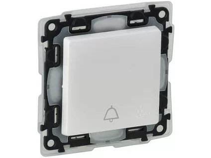 VALENA LIFE tlačidlo symbol zvonček IP44 biele 752175