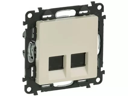VALENA LIFE zásuvka 2xRJ45 Cat.6A STP béžová 753249