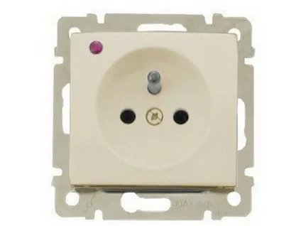 VALENA Zásuvka 2P+T s prepäť.ochranou béžová S74398