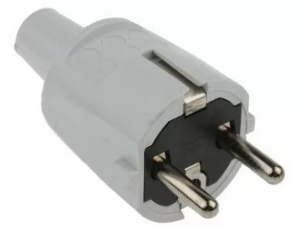 Vidlica Euro PVC 250V 16A sivá 1418060(kód:100000046)