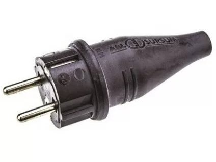 Vidlica originál gumová 3x2,5mm2 čierna IP44 1419190 (kód:100000039)