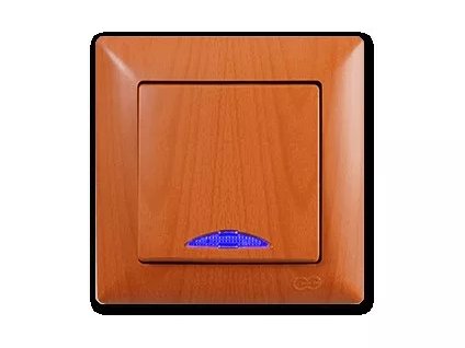 VISAGE AMAZON Striedavý prepínač č. 6 s podsvietením dub