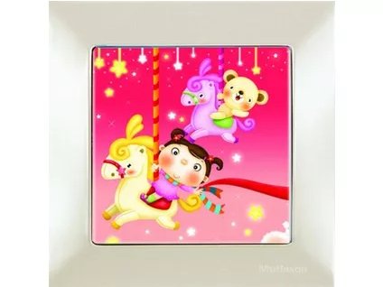 Vypínač CANDELA KIDS -CAROUSEL -biela 2127 526 0101