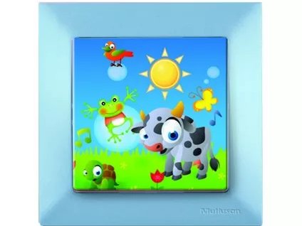 Vypínač CANDELA KIDS -COW -modrá 2127 524 0112