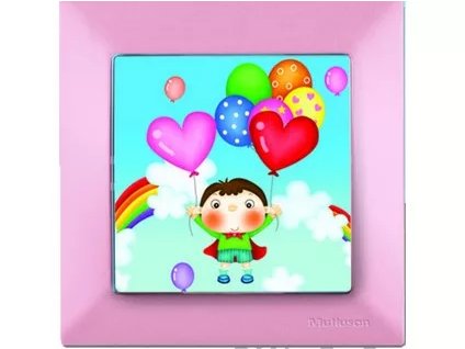 Vypínač CANDELA KIDS -LOVE -ružová 2127 522 0111