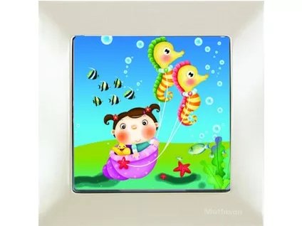 Vypínač CANDELA KIDS -SEA HORSE -biela 2127 520 0101