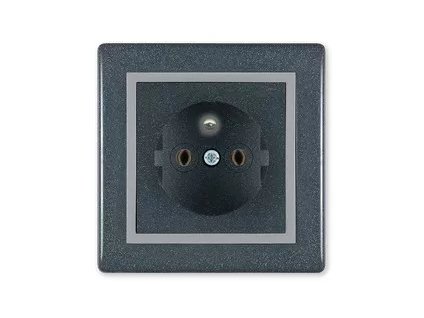 Zásuvka 2P 16A 250V~ Prestige antracit-šedá 635.212