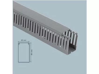 Žľab perforovaný káblový 40x80mm sivý 001 005 040080 20 17