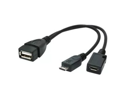 GEMBIRD Kábel USB 2.0 A samica/micro USB 2.0 A samec/B samica, 0.15m