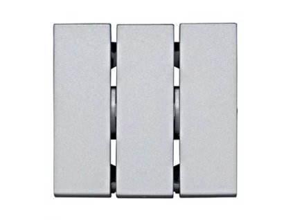 Kolíska pre vypínač trojitý, strieborná