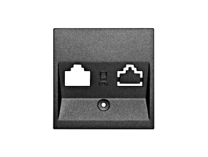 Kryt pre 1xRJ45 Toolless Line modul, šedý