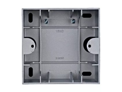 Nástenná škatuľa pre jeden prístroj, strieborná