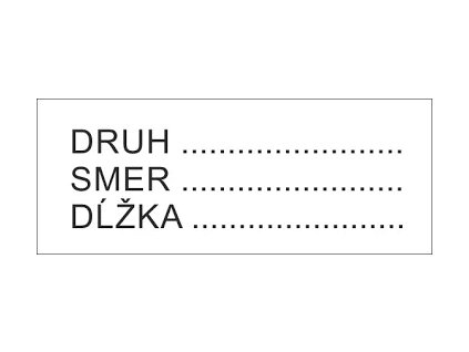 Samolepka č.36 PVC štítok káblový (65x25mm)