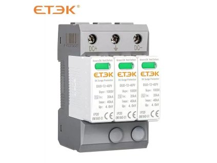 Prepäťová ochrana C, T2 3P 1000V DC 20/40kA EKU5-T2-40PV-3M1000 (ETEK)
