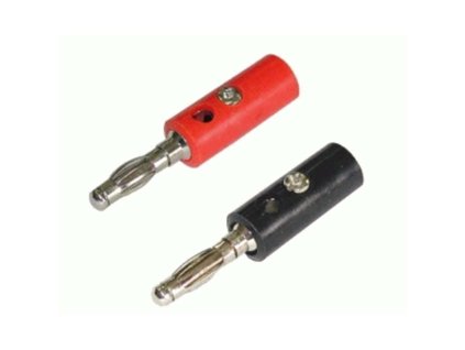 Banánik kolík 4mm BC002 - červený 60VDC; skrutka